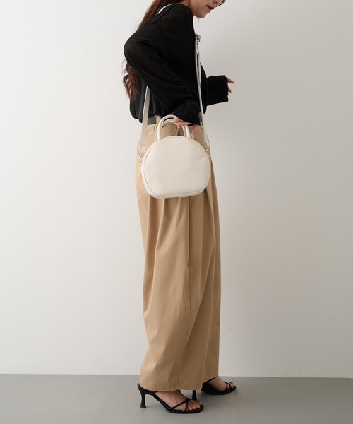 TIDEWAY(タイドウェイ)の「【TIDEWAY】ICY ROUND 2WAY BAG T3225(ショルダーバッグ・レディース・ブラック/ホワイト/レッド/グレイッシュベージュ・FREE)」の9枚目の写真