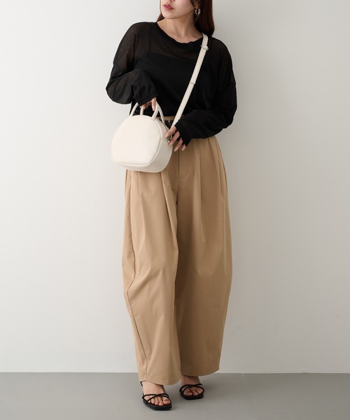 TIDEWAY(タイドウェイ)の「【TIDEWAY】ICY ROUND 2WAY BAG T3225(ショルダーバッグ・レディース・ブラック/ホワイト/レッド/グレイッシュベージュ・FREE)」の10枚目の写真