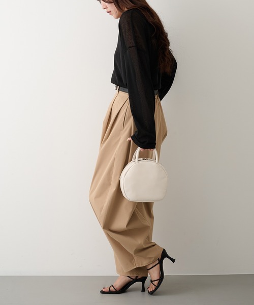 TIDEWAY(タイドウェイ)の「【TIDEWAY】ICY ROUND 2WAY BAG T3225(ショルダーバッグ・レディース・ブラック/ホワイト/レッド/グレイッシュベージュ・FREE)」の8枚目の写真