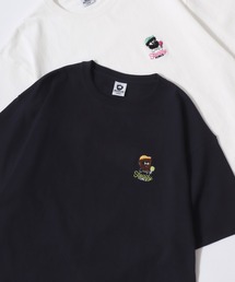 Beard Man Embroidery SS Tee/接触冷感 オーバーサイズ ヒゲオジサン ワンポイント刺繍 半袖Tシャツ/レディース メンズ