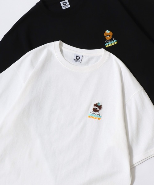 Lazar(ラザル)の「Beard Man Embroidery SS Tee/接触冷感 オーバーサイズ ヒゲオジサン ワンポイント刺繍 半袖Tシャツ/レディース メンズ(Tシャツ/カットソー・レディース・ネイビー/ホワイト系その他5/ブラック/ホワイト系その他4/ホワイト系その他2/ブラック系その他/グリーン/ピンク/ホワイト系その他3/ホワイト系その他/ホワイト/イエロー・L/M)」の4枚目の写真