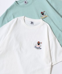 Beard Man Embroidery SS Tee/接触冷感 オーバーサイズ ヒゲオジサン ワンポイント刺繍 半袖Tシャツ/レディース メンズ