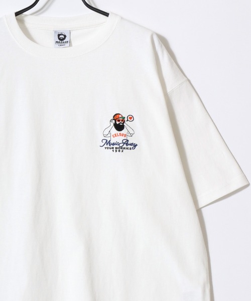 Lazar(ラザル)の「Beard Man Embroidery SS Tee/接触冷感 オーバーサイズ ヒゲオジサン ワンポイント刺繍 半袖Tシャツ/レディース メンズ(Tシャツ/カットソー・レディース・ネイビー/ホワイト系その他5/ブラック/ホワイト系その他4/ホワイト系その他2/ブラック系その他/グリーン/ピンク/ホワイト系その他3/ホワイト系その他/ホワイト/イエロー・L/M)」の15枚目の写真
