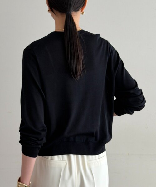 LOUNGEDRESS（ラウンジドレス）の「シルクニットカーデ（カーディガン/ボレロ・レディース・ブラック/キャメル/オレンジ・FREE）」の13枚目の写真