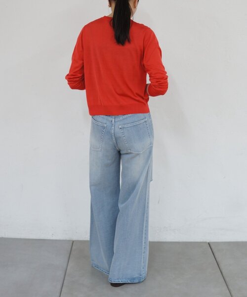 LOUNGEDRESS（ラウンジドレス）の「シルクニットカーデ（カーディガン/ボレロ・レディース・ブラック/キャメル/オレンジ・FREE）」の17枚目の写真