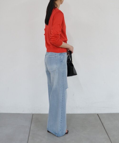 LOUNGEDRESS（ラウンジドレス）の「シルクニットカーデ（カーディガン/ボレロ・レディース・ブラック/キャメル/オレンジ・FREE）」の18枚目の写真