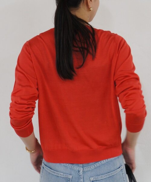 LOUNGEDRESS（ラウンジドレス）の「シルクニットカーデ（カーディガン/ボレロ・レディース・ブラック/キャメル/オレンジ・FREE）」の22枚目の写真