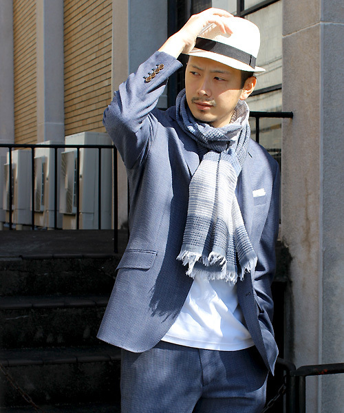 MEN'S BIGI（メンズビギ）の「セットアップジャケット/ストレッチ素材（スーツジャケット・メンズ・ブルー/グレー/ブルー系その他/ネイビー・LARGE/MEDIUM/SMALL/SS）」の17枚目の写真