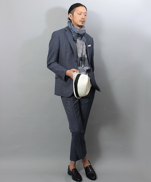 MEN'S BIGI（メンズビギ）の「セットアップジャケット/ストレッチ素材（スーツジャケット・メンズ・ブルー/グレー/ブルー系その他/ネイビー・LARGE/MEDIUM/SMALL/SS）」の18枚目の写真