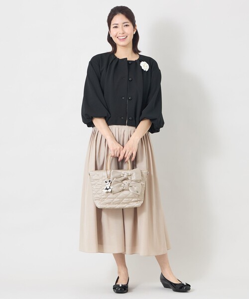 TO BE CHIC(トゥー ビー シック)の「サテンフラワーキルトトートバッグ(トートバッグ・レディース・ブラック/ピンク系その他2・FREE)」の8枚目の写真