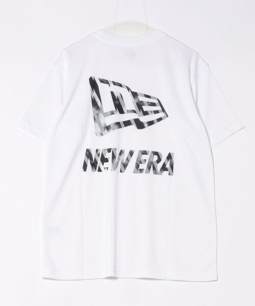 NEW ERA(ニューエラ)の「NEW ERA/ニューエラ 半袖 テックTシャツ タイダイ パターン Flag & Wordmark Logo 吸汗速乾 UVカット 抗菌(Tシャツ/カットソー・メンズ・ホワイト/グレー/ブラック・XXL/L/XL/M)」の4枚目の写真