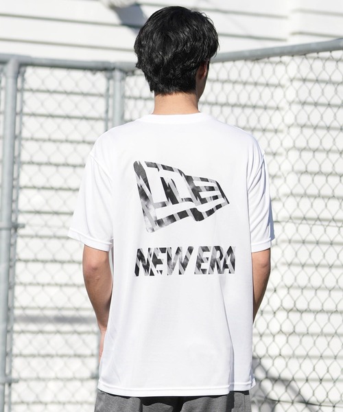 NEW ERA(ニューエラ)の「NEW ERA/ニューエラ 半袖 テックTシャツ タイダイ パターン Flag & Wordmark Logo 吸汗速乾 UVカット 抗菌(Tシャツ/カットソー・メンズ・ホワイト/グレー/ブラック・XXL/L/XL/M)」の6枚目の写真