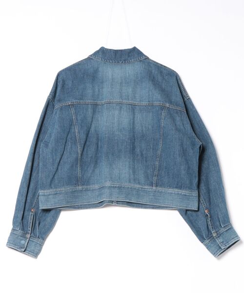 H.A.K（ハク）の「ドレープデニムボリュームスリーブGジャン（デニムジャケット・レディース・ネイビー/ブルー・FREE）」の3枚目の写真