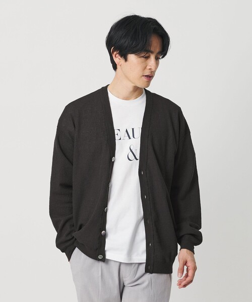 BEAUTY&YOUTH UNITED ARROWS(ビューティーアンドユースユナイテッドアローズ)の「エアミラノ Vネック カーディガン ウォッシャブル 抗菌 防臭機能付き(カーディガン/ボレロ・メンズ・ダークグレー/ロイヤルブルー/ライトグレー・XL/L/M/S)」の3枚目の写真