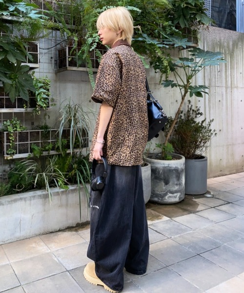 lilful(リルフル)の「【26年春夏新作】レオパードショートスリーブヒョウ柄シャツ(シャツ/ブラウス・メンズ・ブラウン系その他・L/M)」の9枚目の写真