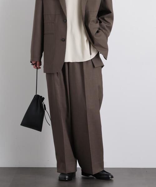 NANO universe（ナノユニバース）の「「Gavante」ドライギャバワイドカーゴパンツ（カーゴパンツ・メンズ・ライトベージュ/カーキ・L/M）」の2枚目の写真