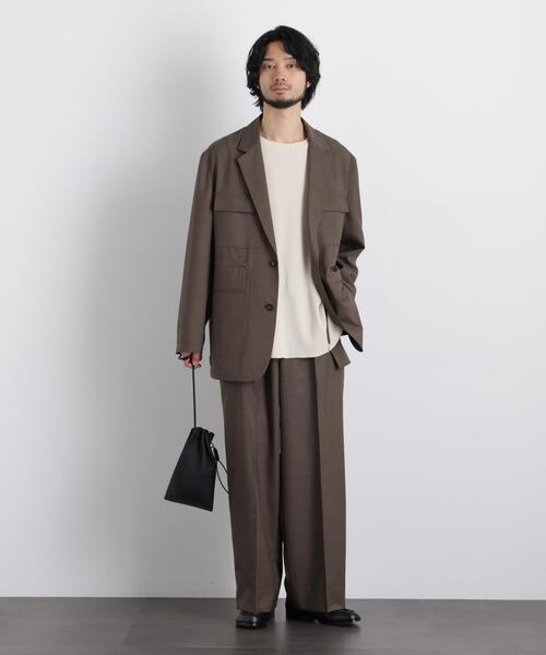 NANO universe（ナノユニバース）の「「Gavante」ドライギャバワイドカーゴパンツ（カーゴパンツ・メンズ・ライトベージュ/カーキ・L/M）」の5枚目の写真