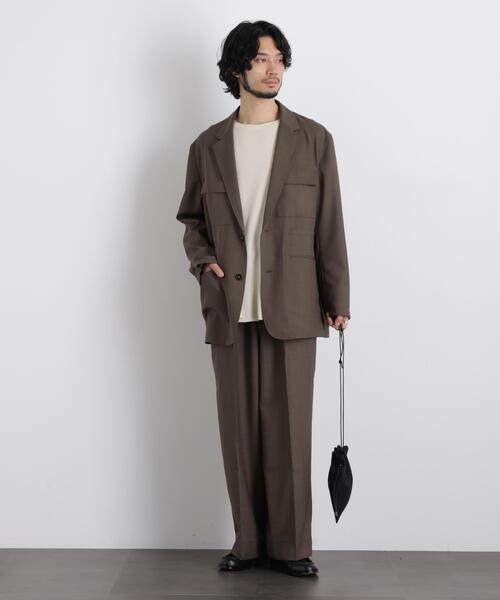 NANO universe（ナノユニバース）の「「Gavante」ドライギャバワイドカーゴパンツ（カーゴパンツ・メンズ・ライトベージュ/カーキ・L/M）」の6枚目の写真