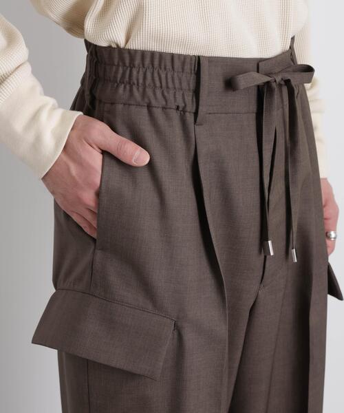 NANO universe（ナノユニバース）の「「Gavante」ドライギャバワイドカーゴパンツ（カーゴパンツ・メンズ・ライトベージュ/カーキ・L/M）」の15枚目の写真