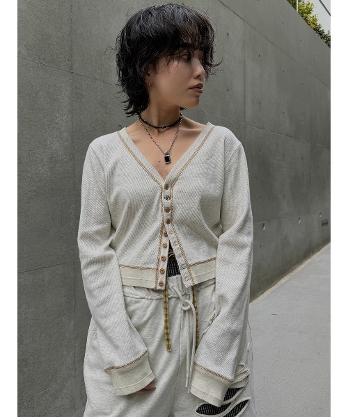 ELCHELE（エルチェレ）の「FAITH BtoF CARDIGAN（カーディガン/ボレロ・レディース・コーラル/オートミール/ライトブラウン・FREE）」の16枚目の写真