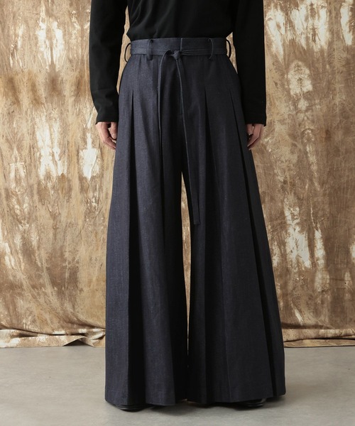 HARE（ハレ）の「【NARRIL】Judo-Style Hakama Trousers（デニムパンツ・メンズ・ブラック/ネイビー・SMALL/MEDIUM）」の17枚目の写真