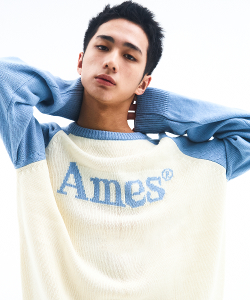 AMESWORLDWIDE(アメスワールドワイド)の「BASIC RAGLAN PULLOVER KNIT LIGHT BLUE(ニット/セーター・メンズ・その他・LARGE/MEDIUM/SMALL)」の7枚目の写真