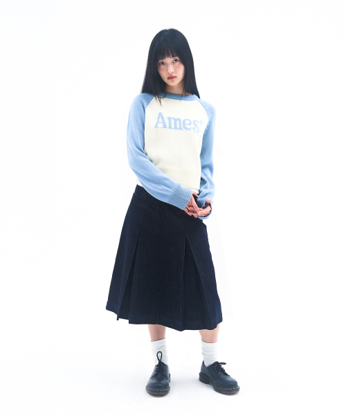 AMESWORLDWIDE(アメスワールドワイド)の「BASIC RAGLAN PULLOVER KNIT LIGHT BLUE(ニット/セーター・メンズ・その他・LARGE/MEDIUM/SMALL)」の9枚目の写真