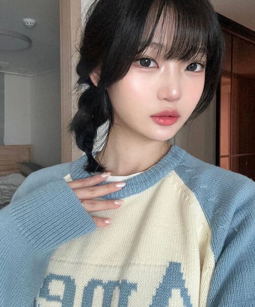 AMESWORLDWIDE(アメスワールドワイド)の「BASIC RAGLAN PULLOVER KNIT LIGHT BLUE(ニット/セーター・メンズ・その他・LARGE/MEDIUM/SMALL)」の14枚目の写真