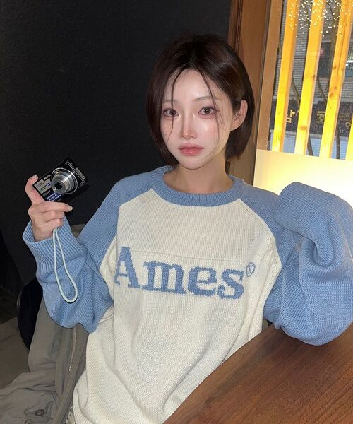 AMESWORLDWIDE(アメスワールドワイド)の「BASIC RAGLAN PULLOVER KNIT LIGHT BLUE(ニット/セーター・メンズ・その他・LARGE/MEDIUM/SMALL)」の16枚目の写真