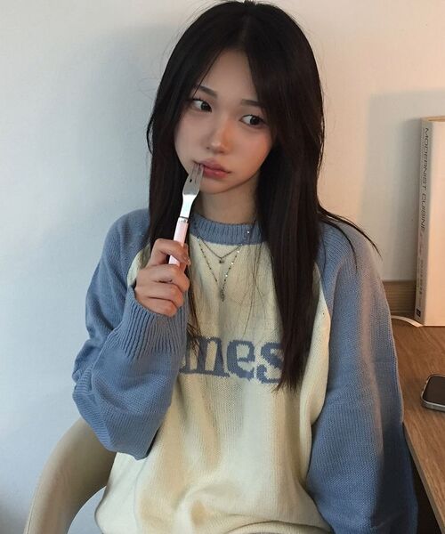 AMESWORLDWIDE(アメスワールドワイド)の「BASIC RAGLAN PULLOVER KNIT LIGHT BLUE(ニット/セーター・メンズ・その他・LARGE/MEDIUM/SMALL)」の3枚目の写真