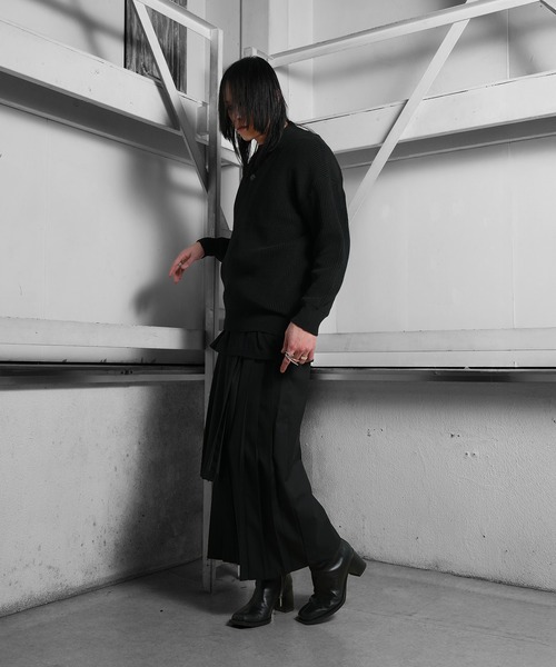 Ruze(ルゼ)の「HAKAMA pleats wide pants /ハカマプリーツワイドパンツ(その他パンツ・メンズ・ブラック・FREE)」の14枚目の写真