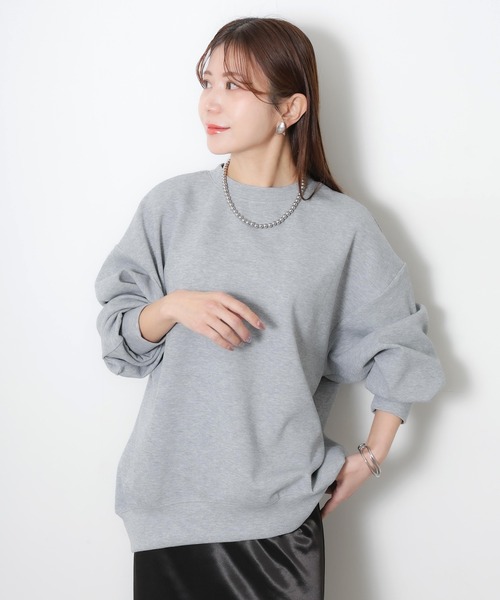 Riberry(リベリー)の「オーバーサイズカラースウェット(スウェット・レディース・ピンク/イエロー/オフホワイト/杢グレー・FREE)」の3枚目の写真
