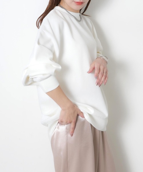 Riberry(リベリー)の「オーバーサイズカラースウェット(スウェット・レディース・ピンク/イエロー/オフホワイト/杢グレー・FREE)」の19枚目の写真