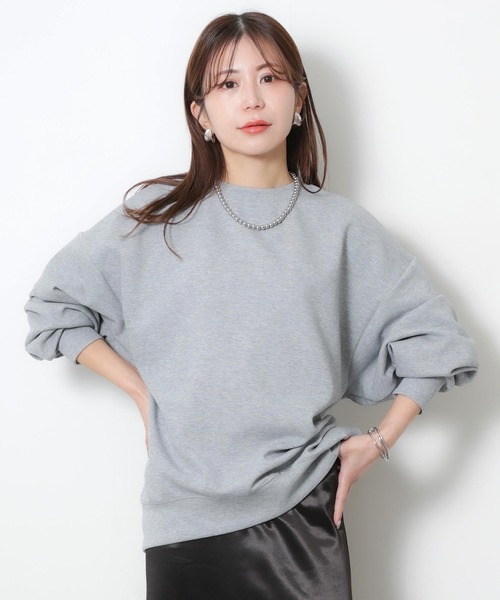 Riberry(リベリー)の「オーバーサイズカラースウェット(スウェット・レディース・ピンク/イエロー/オフホワイト/杢グレー・FREE)」の21枚目の写真