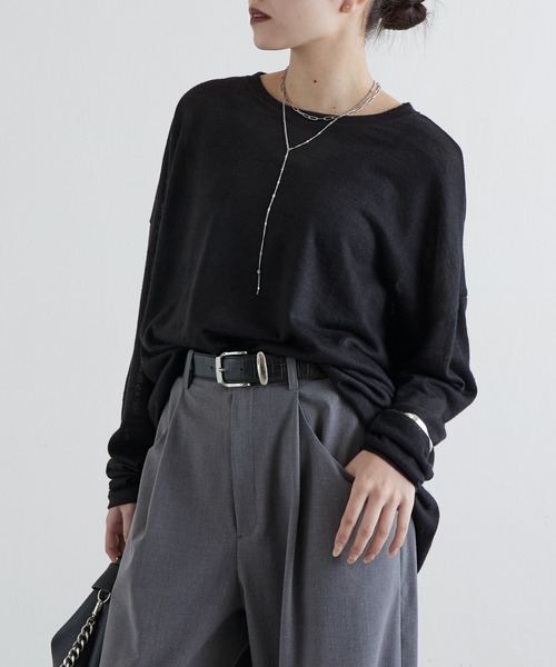 Lui's（ルイス）の「シアースラブルーズロンT（Tシャツ/カットソー・レディース・グリーン/ブラック/オフホワイト・FREE）」の9枚目の写真