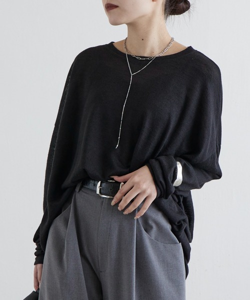 Lui's（ルイス）の「シアースラブルーズロンT（Tシャツ/カットソー・レディース・グリーン/ブラック/オフホワイト・FREE）」の8枚目の写真