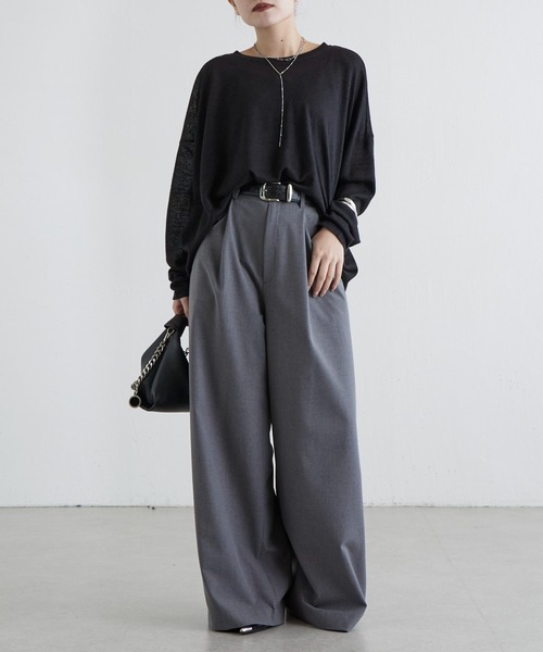 Lui's（ルイス）の「シアースラブルーズロンT（Tシャツ/カットソー・レディース・グリーン/ブラック/オフホワイト・FREE）」の7枚目の写真