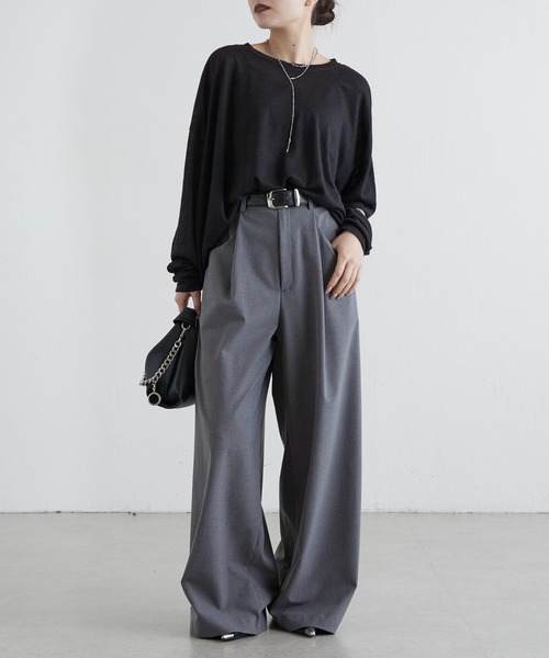 Lui's（ルイス）の「シアースラブルーズロンT（Tシャツ/カットソー・レディース・グリーン/ブラック/オフホワイト・FREE）」の6枚目の写真