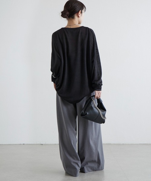 Lui's（ルイス）の「シアースラブルーズロンT（Tシャツ/カットソー・レディース・グリーン/ブラック/オフホワイト・FREE）」の5枚目の写真