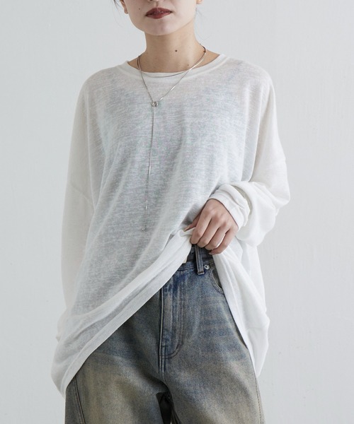 Lui's（ルイス）の「シアースラブルーズロンT（Tシャツ/カットソー・レディース・グリーン/ブラック/オフホワイト・FREE）」の18枚目の写真