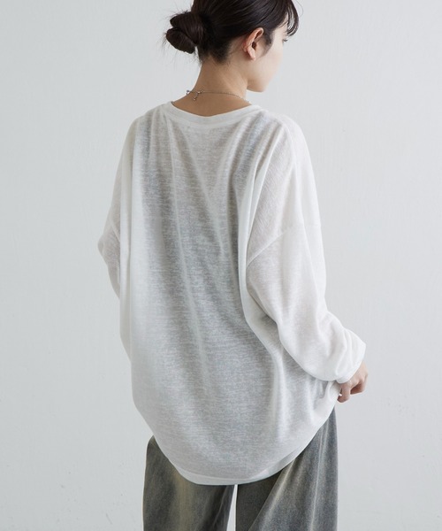 Lui's（ルイス）の「シアースラブルーズロンT（Tシャツ/カットソー・レディース・グリーン/ブラック/オフホワイト・FREE）」の15枚目の写真