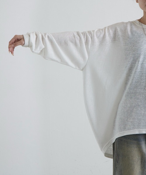 Lui's（ルイス）の「シアースラブルーズロンT（Tシャツ/カットソー・レディース・グリーン/ブラック/オフホワイト・FREE）」の13枚目の写真