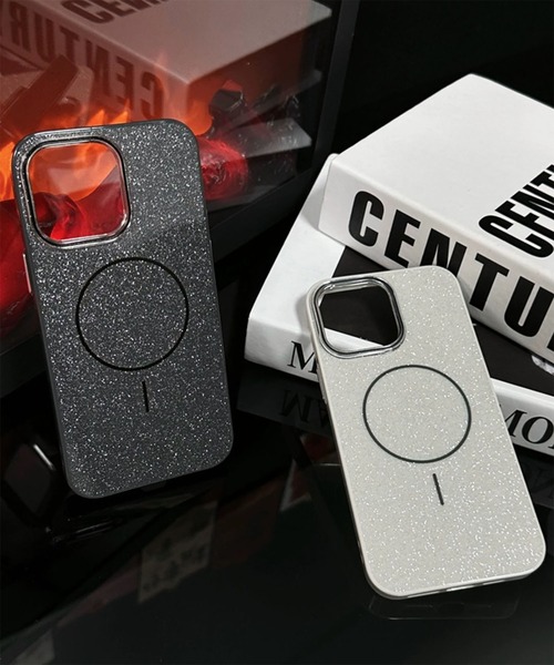 WESTBOY(ウエストボーイ)の「ユニセックス MagSafe対応 キラキラ ラメ iPhoneケース iPhoneカバー アイフォンケース スマホケース WO26S6IPC02(スマホケース/カバー・メンズ・ホワイト/ブラック・iPhone 15/iPhone 16/iPhone 17)」の4枚目の写真
