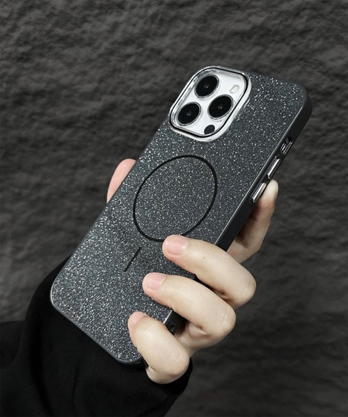 WESTBOY(ウエストボーイ)の「ユニセックス MagSafe対応 キラキラ ラメ iPhoneケース iPhoneカバー アイフォンケース スマホケース WO26S6IPC02(スマホケース/カバー・メンズ・ホワイト/ブラック・iPhone 15/iPhone 16/iPhone 17)」の5枚目の写真