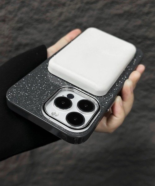 WESTBOY(ウエストボーイ)の「ユニセックス MagSafe対応 キラキラ ラメ iPhoneケース iPhoneカバー アイフォンケース スマホケース WO26S6IPC02(スマホケース/カバー・メンズ・ホワイト/ブラック・iPhone 15/iPhone 16/iPhone 17)」の7枚目の写真