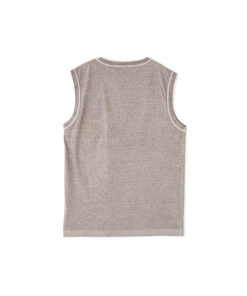 MHL.（エムエイチエル）の「GARMENT DYE BASIC JERSEY TOP（Tシャツ/カットソー・メンズ・グレー・MEDIUM/LARGE）」の5枚目の写真