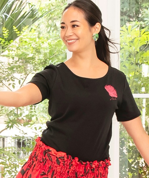 Maunaloa(マウナロア)の「【Maunaloa】レフアTシャツ(Tシャツ/カットソー・レディース・ブルー/ブラック・L/M/XL)」の1枚目の写真