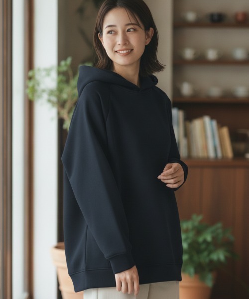 LIFEMAX(ライフマックス)の「【LIFEMAX/ライフマックス】ドライストレッチプルオーバーパーカ(ポリジン加工)/抗菌防臭 ラグランスリーブ ユニセックス 無地(パーカー・メンズ・グリーン系その他/ブラック/杢グレー/オフホワイト/ネイビー・SMALL/MEDIUM/LARGE/X-LARGE/XX-LARGE/XXX-LARGE)」の5枚目の写真