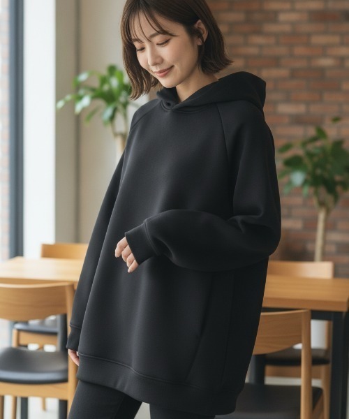 LIFEMAX(ライフマックス)の「【LIFEMAX/ライフマックス】ドライストレッチプルオーバーパーカ(ポリジン加工)/抗菌防臭 ラグランスリーブ ユニセックス 無地(パーカー・メンズ・グリーン系その他/ブラック/杢グレー/オフホワイト/ネイビー・SMALL/MEDIUM/LARGE/X-LARGE/XX-LARGE/XXX-LARGE)」の3枚目の写真