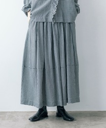 studio CLIP | 《natural by clip》リネン混チェックコクーンスカート(スカート)